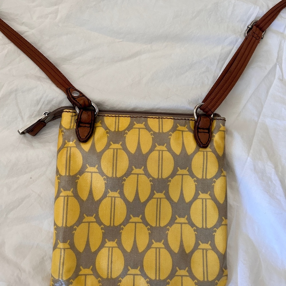 Fossil Ladybug Print Coated Canvas Crossbody Bag … - image 3
